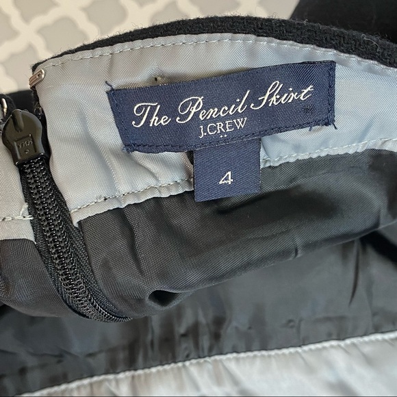 EUC J. Crew Factory Black Wool The Pencil Skirt - Picture 8 of 10